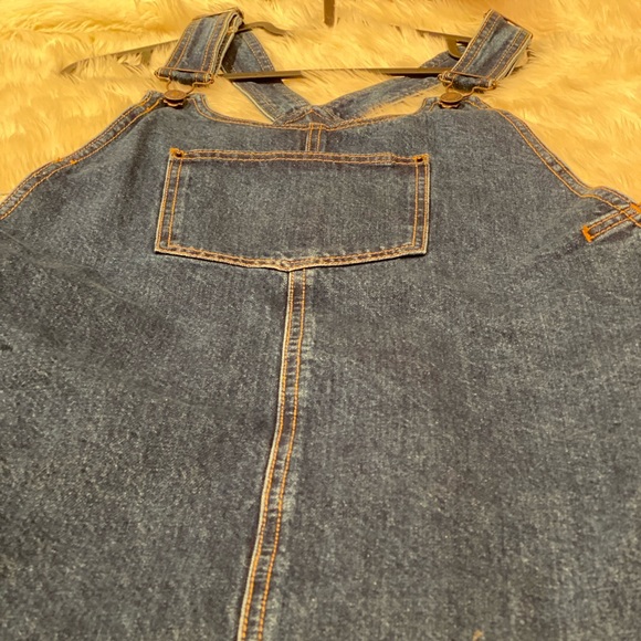 Forever 21 fringed denim overall dress - Picture 4 of 7